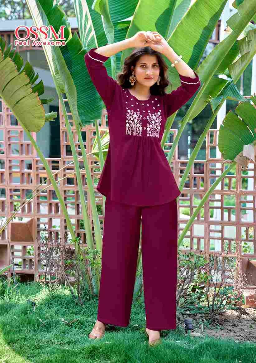 Glamour By Ossm 1001 To 1006 Series Designer Stylish Fancy Colorful Beautiful Party Wear & Ethnic Wear Collection Premium Cotton Co-Ords At Wholesale Price