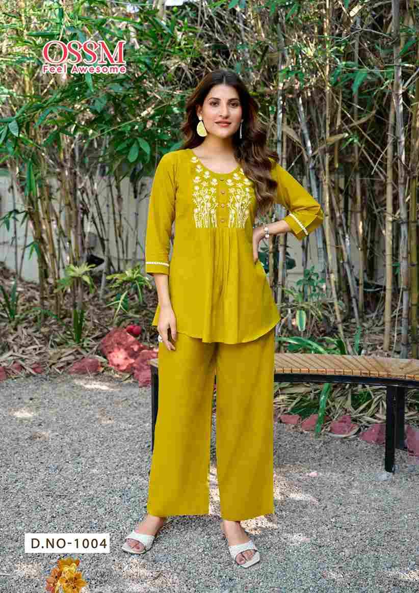 Glamour By Ossm 1001 To 1006 Series Designer Stylish Fancy Colorful Beautiful Party Wear & Ethnic Wear Collection Premium Cotton Co-Ords At Wholesale Price