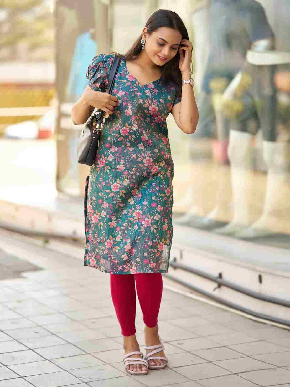 Rashmika By Kaamiri 01 To 10 Series Designer Stylish Fancy Colorful Beautiful Party Wear & Ethnic Wear Collection Simmer Silk Kurtis At Wholesale Price