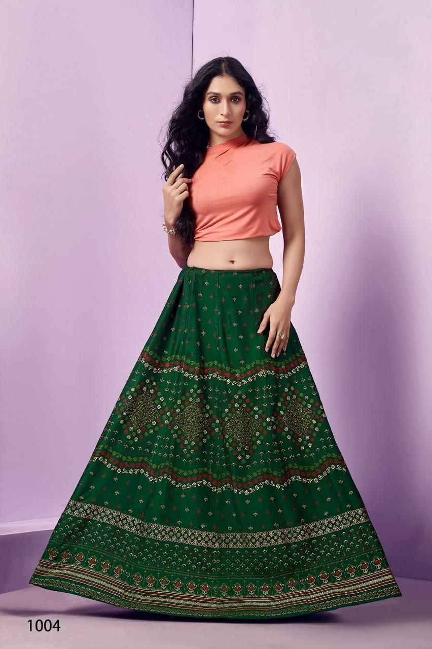 Flared Skirt By Kaamiri 01 To 07 Series Designer Stylish Fancy Colorful Beautiful Party Wear & Ethnic Wear Collection Heavy Rayon Print Skirt At Wholesale Price