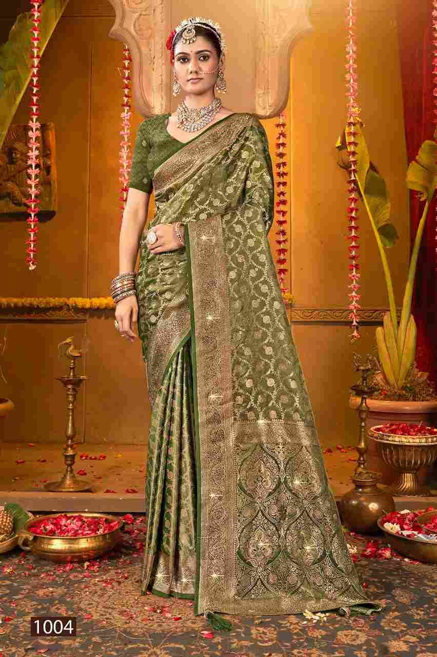 Magical Satin Saroski Vol-1 By Saroj 1001 To 1004 Series Indian Traditional Wear Collection Beautiful Stylish Fancy Colorful Party Wear & Occasional Wear Satin Silk Sarees At Wholesale Price
