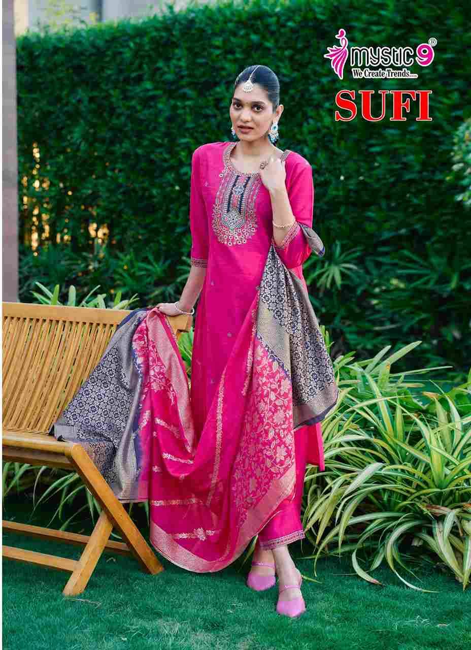 Sufi By Mystic 9 1001 To 1008 Series Designer Festive Suits Beautiful Stylish Fancy Colorful Party Wear & Occasional Wear Bangalori Silk Dresses At Wholesale Price