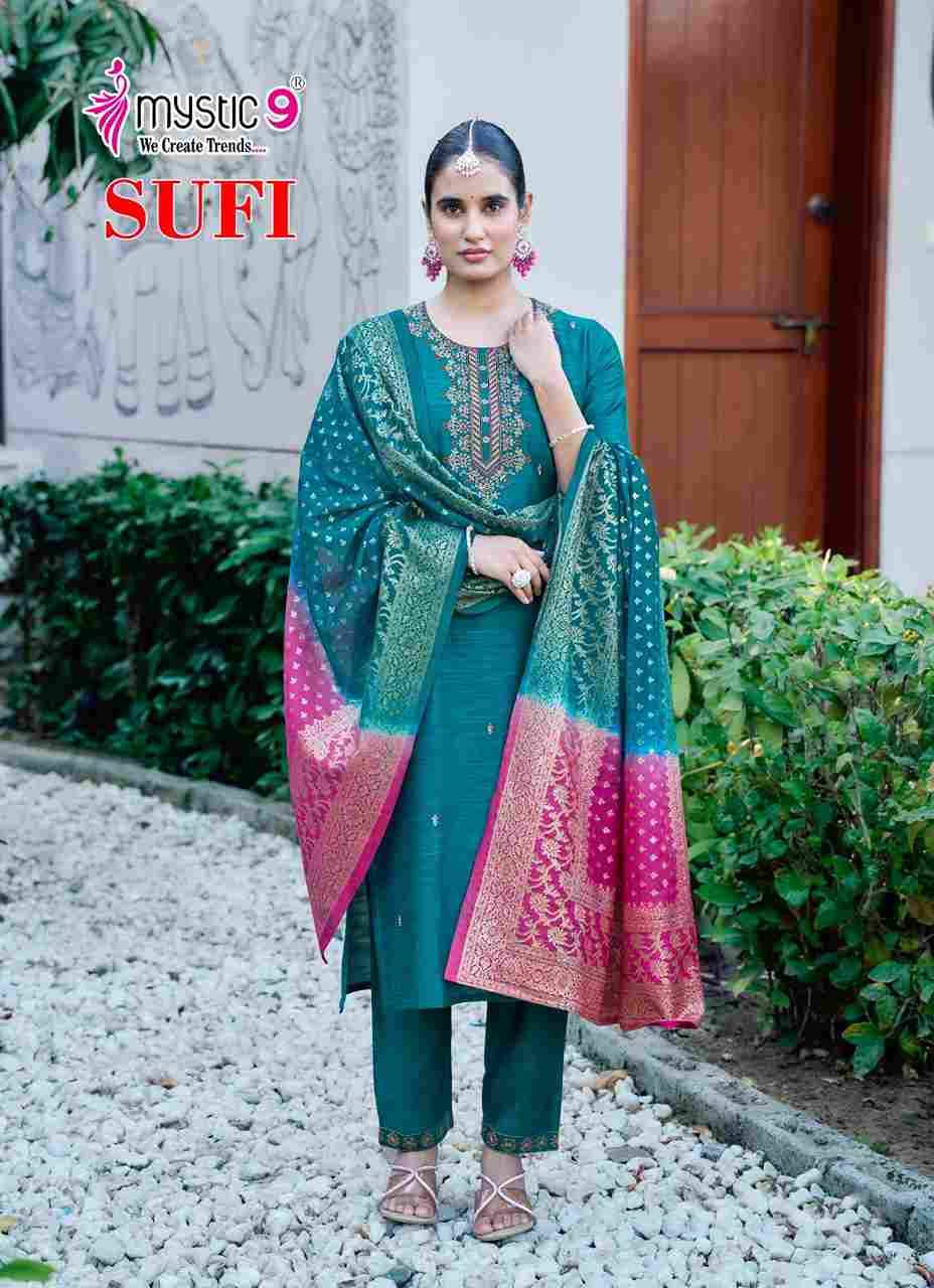 Sufi By Mystic 9 1001 To 1008 Series Designer Festive Suits Beautiful Stylish Fancy Colorful Party Wear & Occasional Wear Bangalori Silk Dresses At Wholesale Price