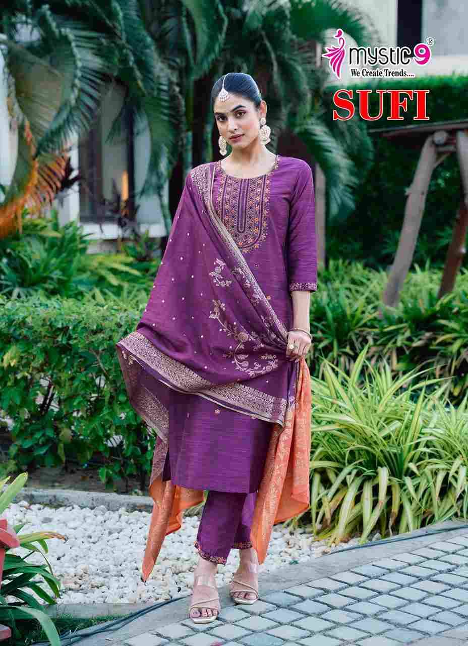 Sufi By Mystic 9 1001 To 1008 Series Designer Festive Suits Beautiful Stylish Fancy Colorful Party Wear & Occasional Wear Bangalori Silk Dresses At Wholesale Price