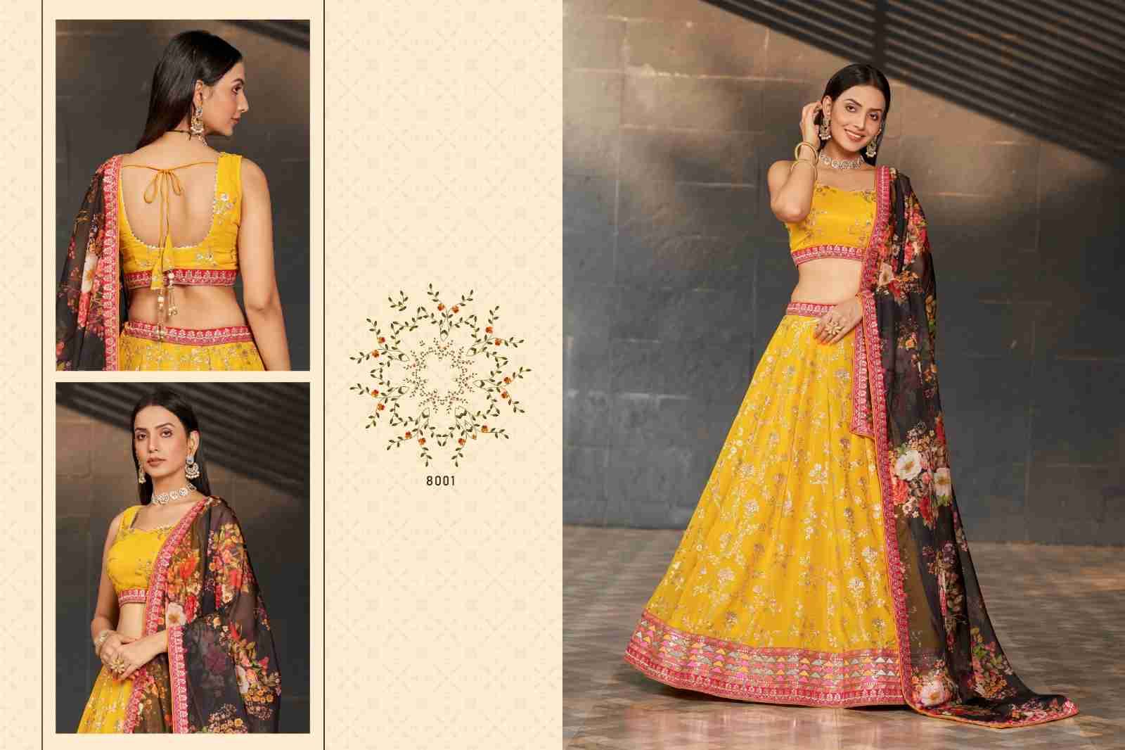 Golden Palm By Zeel Clothing 8001 To 8011 Series Indian Traditional Wear Bridal Collection Beautiful Stylish Fancy Colorful Party Wear & Occasional Wear Georgette Lehengas At Wholesale Price