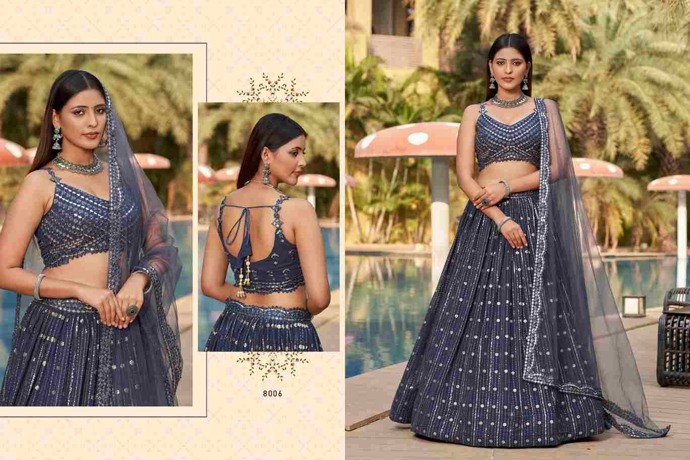 Golden Palm By Zeel Clothing 8001 To 8011 Series Indian Traditional Wear Bridal Collection Beautiful Stylish Fancy Colorful Party Wear & Occasional Wear Georgette Lehengas At Wholesale Price