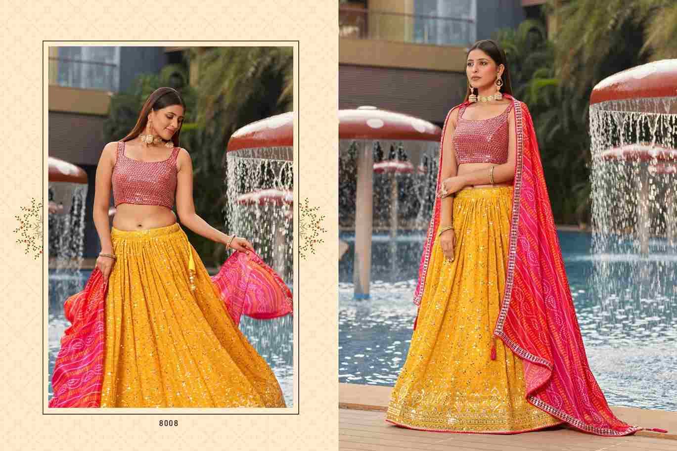 Golden Palm By Zeel Clothing 8001 To 8011 Series Indian Traditional Wear Bridal Collection Beautiful Stylish Fancy Colorful Party Wear & Occasional Wear Georgette Lehengas At Wholesale Price