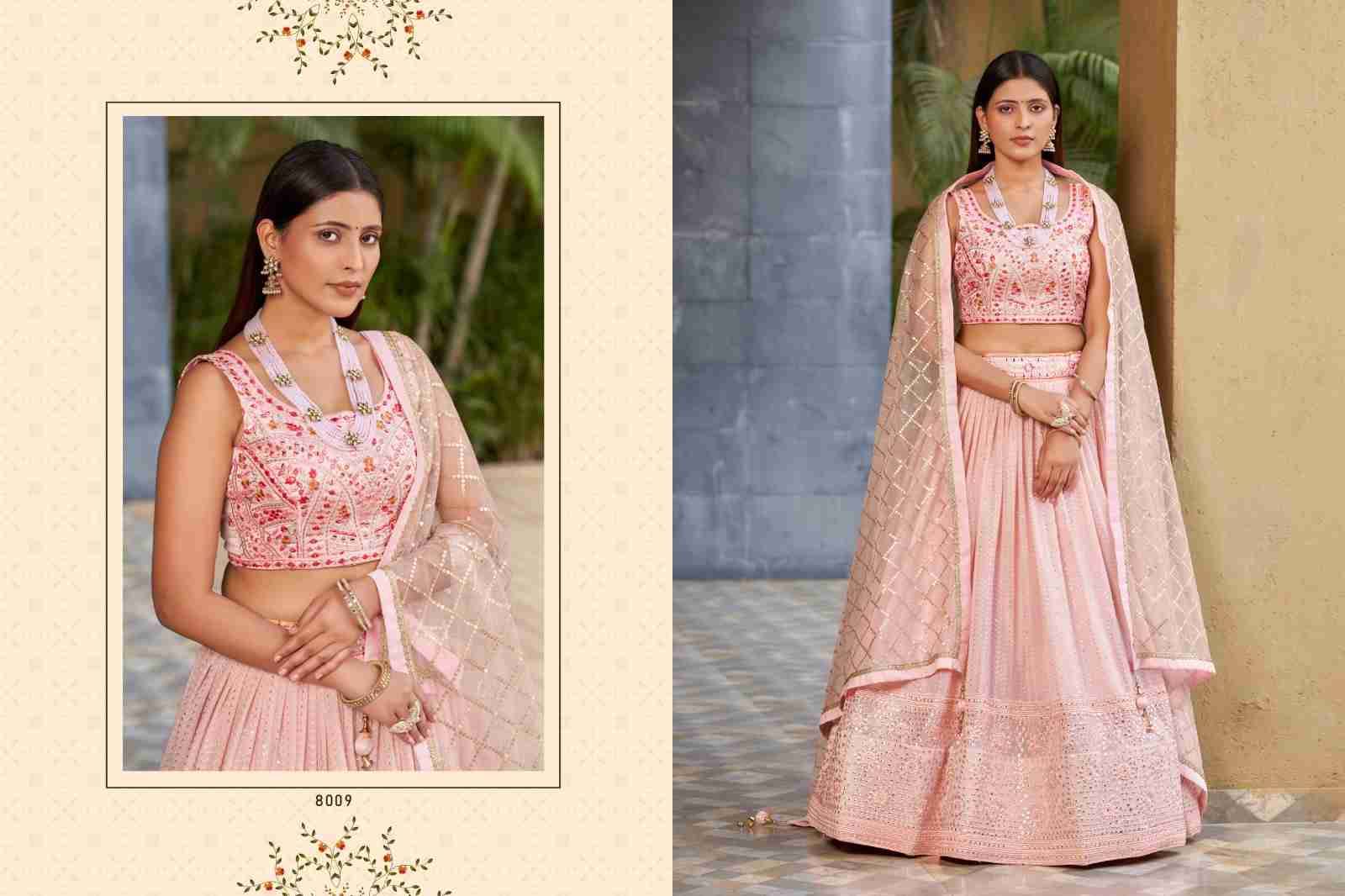 Golden Palm By Zeel Clothing 8001 To 8011 Series Indian Traditional Wear Bridal Collection Beautiful Stylish Fancy Colorful Party Wear & Occasional Wear Georgette Lehengas At Wholesale Price