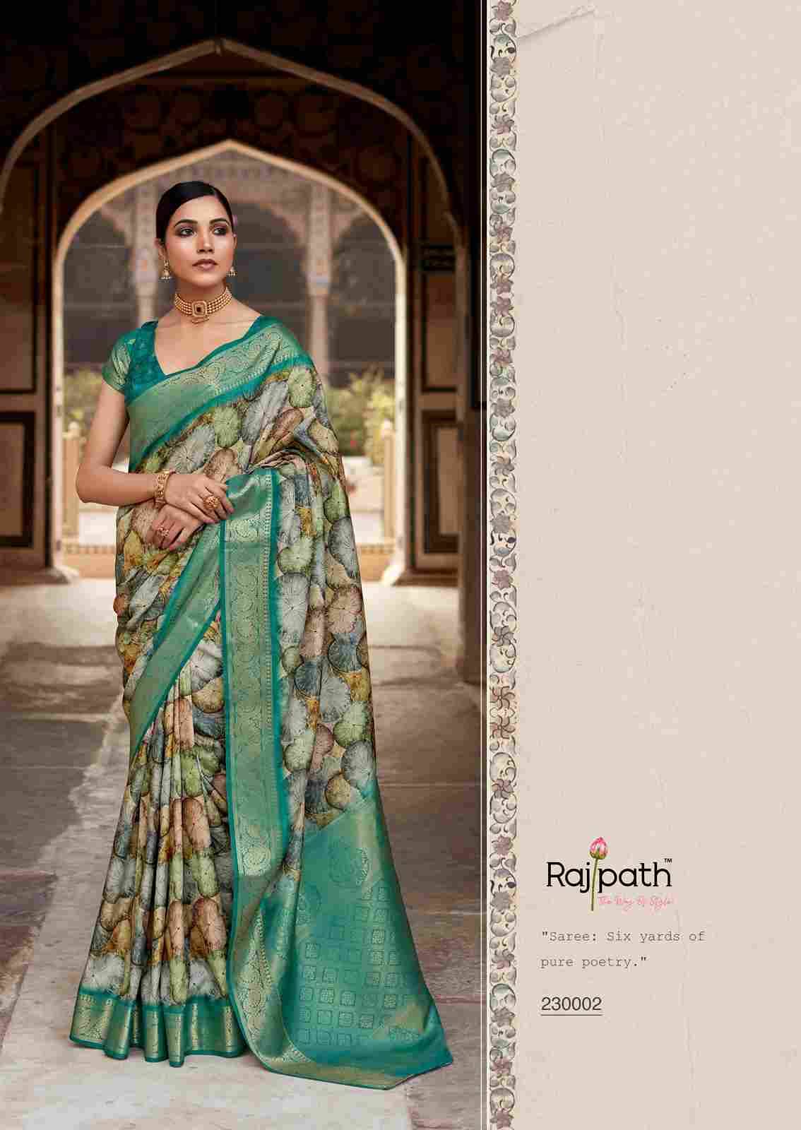 Rashmika Silk By Rajpath 230001 To 230006 Series Indian Traditional Wear Collection Beautiful Stylish Fancy Colorful Party Wear & Occasional Wear Handloom Silk Sarees At Wholesale Price