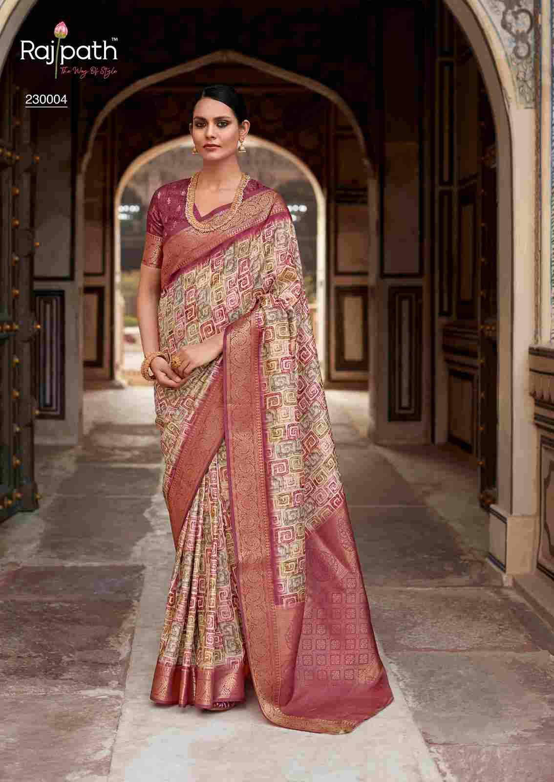 Rashmika Silk By Rajpath 230001 To 230006 Series Indian Traditional Wear Collection Beautiful Stylish Fancy Colorful Party Wear & Occasional Wear Handloom Silk Sarees At Wholesale Price