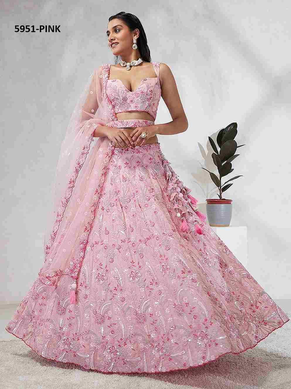 5951 By Fashid Wholesale 5951-A To 5951-B Series Festive Wear Collection Beautiful Stylish Colorful Fancy Party Wear & Occasional Wear Georgette Lehengas At Wholesale Price