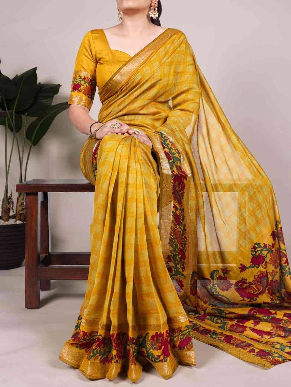 7035 By Fashid Wholesale 7035-A To 7035-D Series Indian Traditional Wear Collection Beautiful Stylish Fancy Colorful Party Wear & Occasional Wear Viscose Chanderi Sarees At Wholesale Price