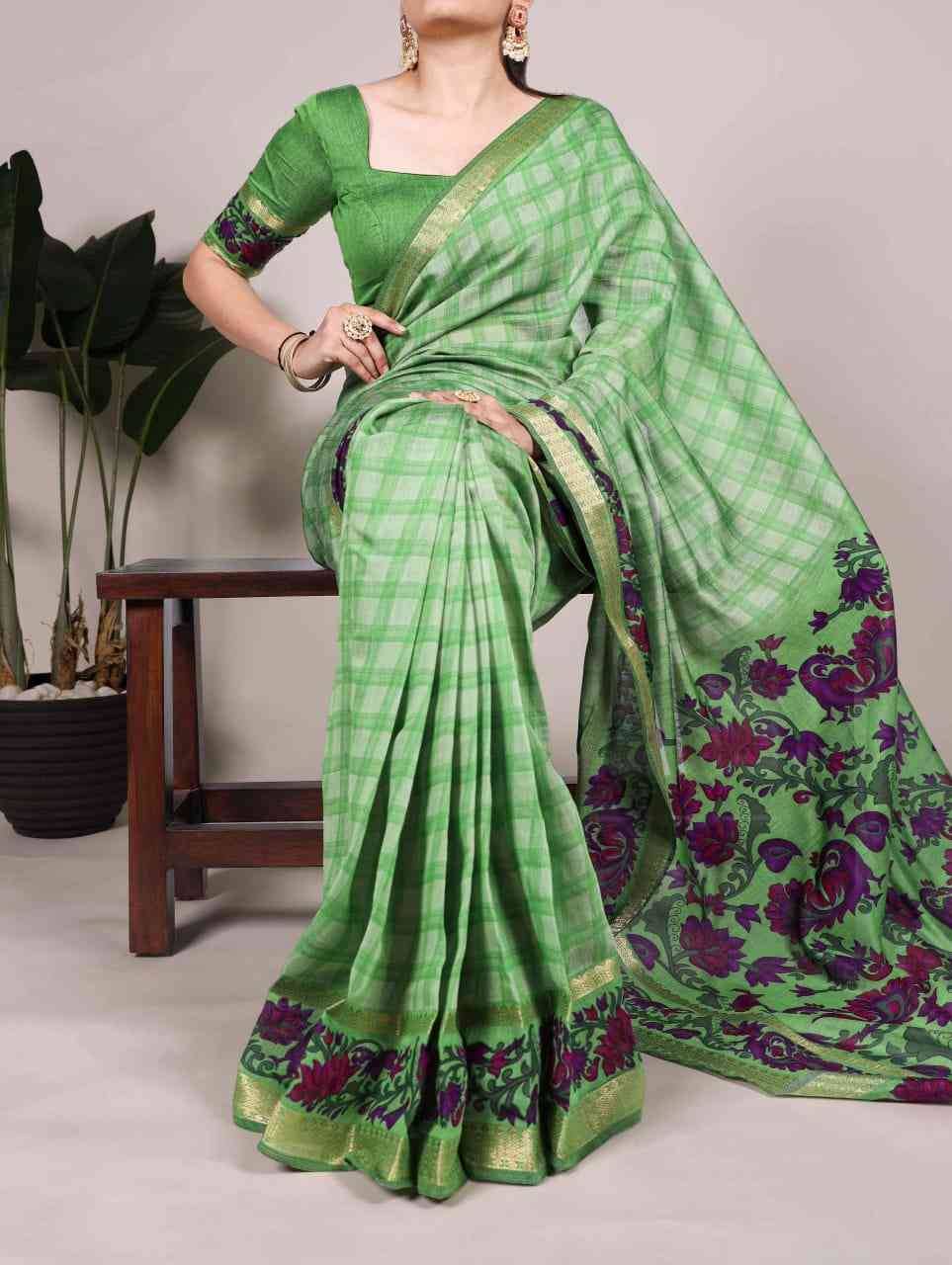 7035 By Fashid Wholesale 7035-A To 7035-D Series Indian Traditional Wear Collection Beautiful Stylish Fancy Colorful Party Wear & Occasional Wear Viscose Chanderi Sarees At Wholesale Price