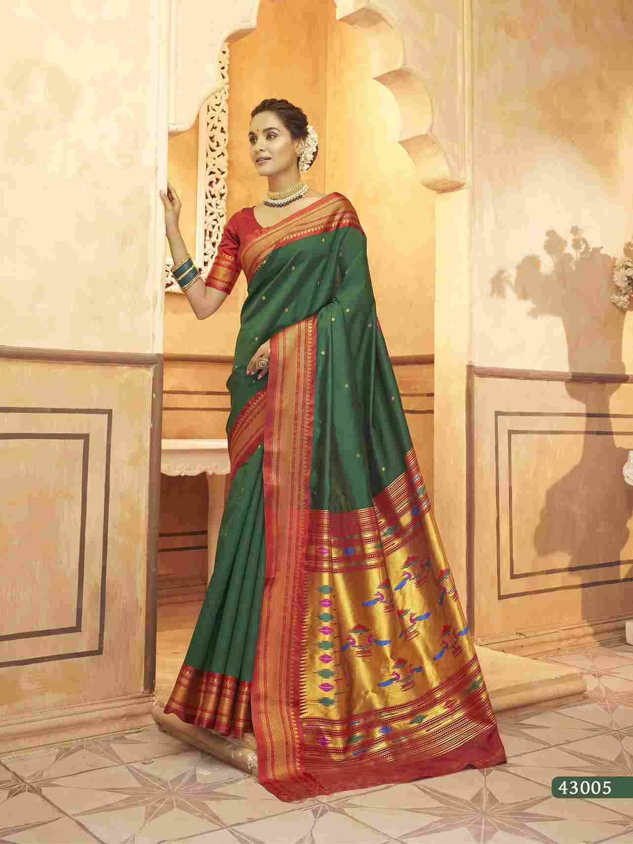 Aniruddh Paithani By Rajpath 43001 To 43006 Series Indian Traditional Wear Collection Beautiful Stylish Fancy Colorful Party Wear & Occasional Wear Paithani Silk Sarees At Wholesale Price