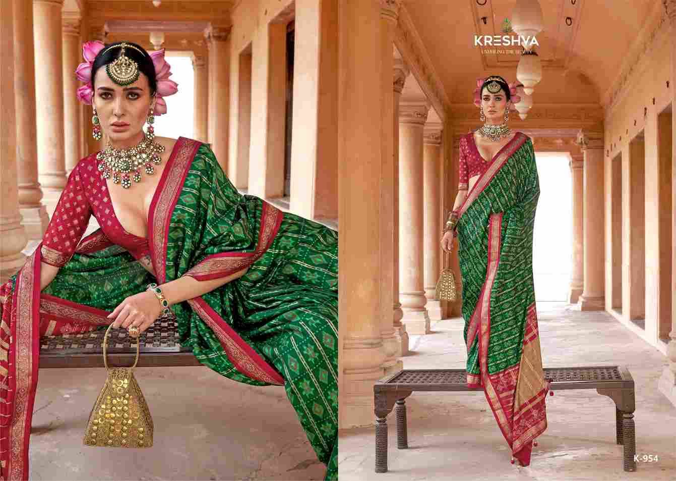 Sundarvan By Kreshva 951 To 956 Series Indian Traditional Wear Collection Beautiful Stylish Fancy Colorful Party Wear & Occasional Wear Silk Sarees At Wholesale Price