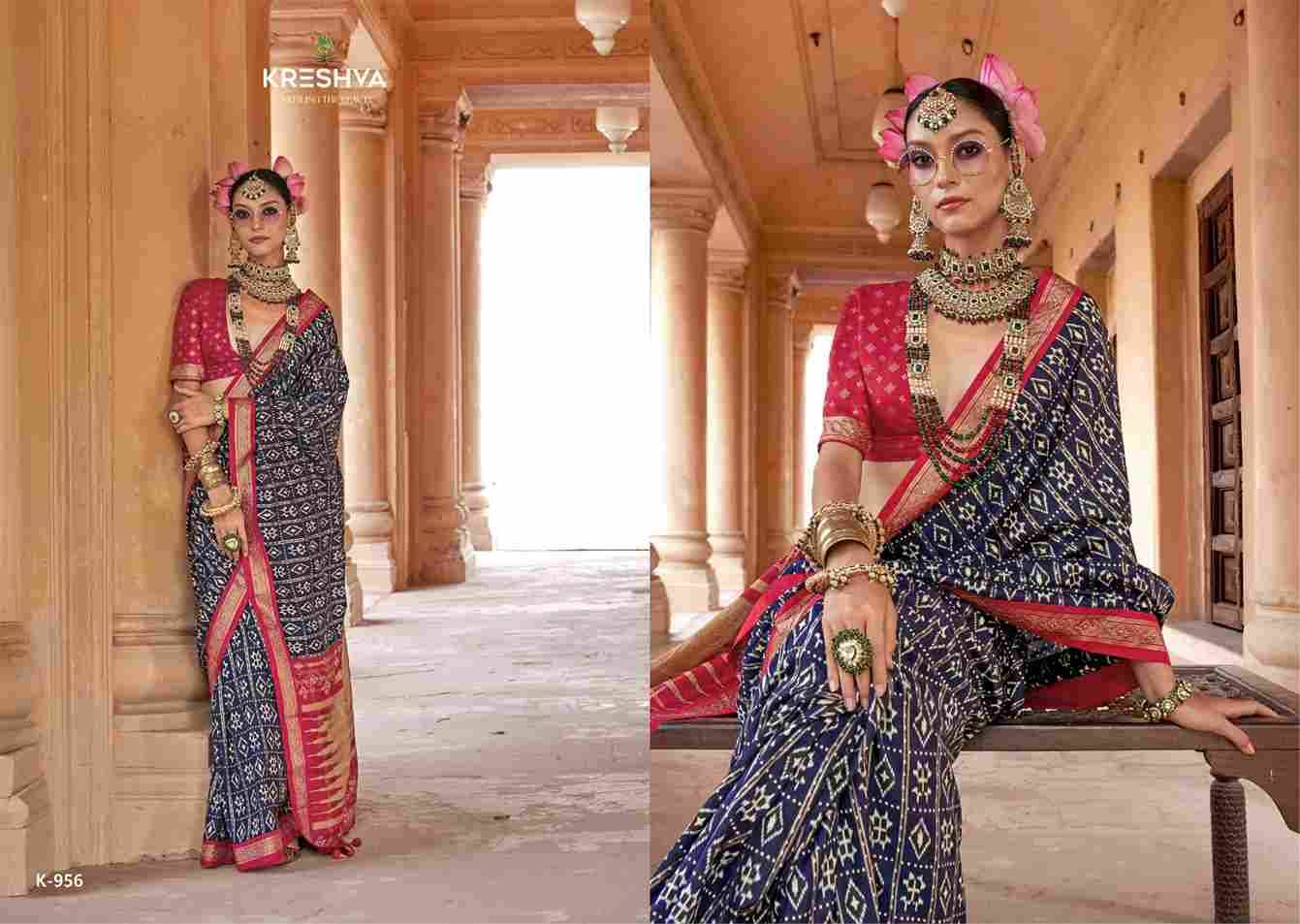 Sundarvan By Kreshva 951 To 956 Series Indian Traditional Wear Collection Beautiful Stylish Fancy Colorful Party Wear & Occasional Wear Silk Sarees At Wholesale Price