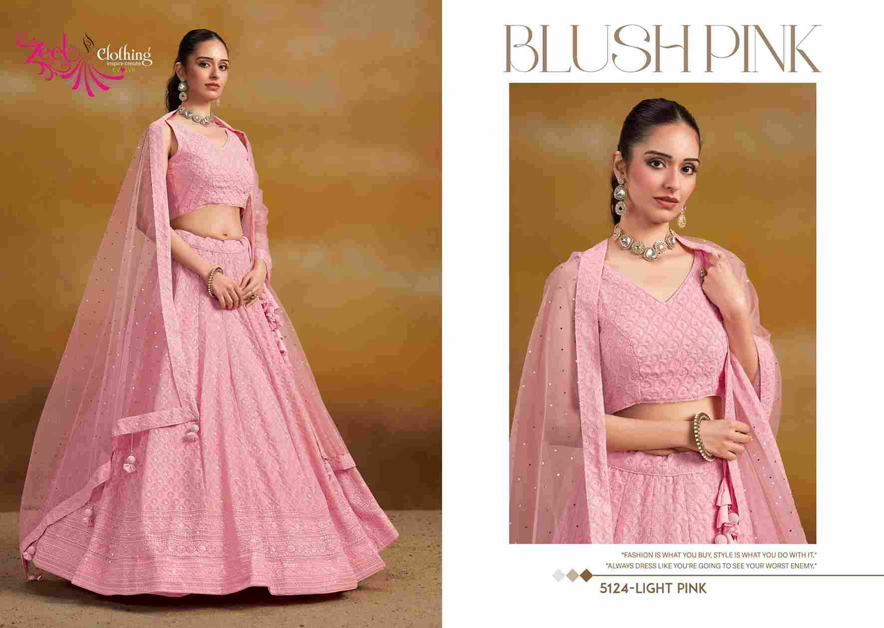 Florance Vol-2 By Zeel Clothing 5124-F To 5124-J Series Designer Beautiful Collection Occasional Wear & Party Wear Georgette Lehengas At Wholesale Price