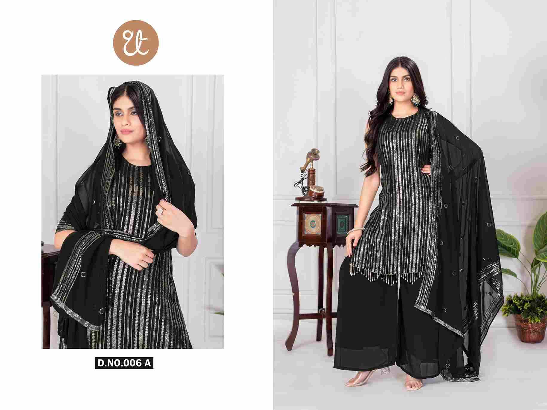 Thread Thrill 006 Colours By Thread Thrill 006-A To 006-D Series Beautiful Sharara Suits Colorful Stylish Fancy Casual Wear & Ethnic Wear Heavy Georgette Dresses At Wholesale Price