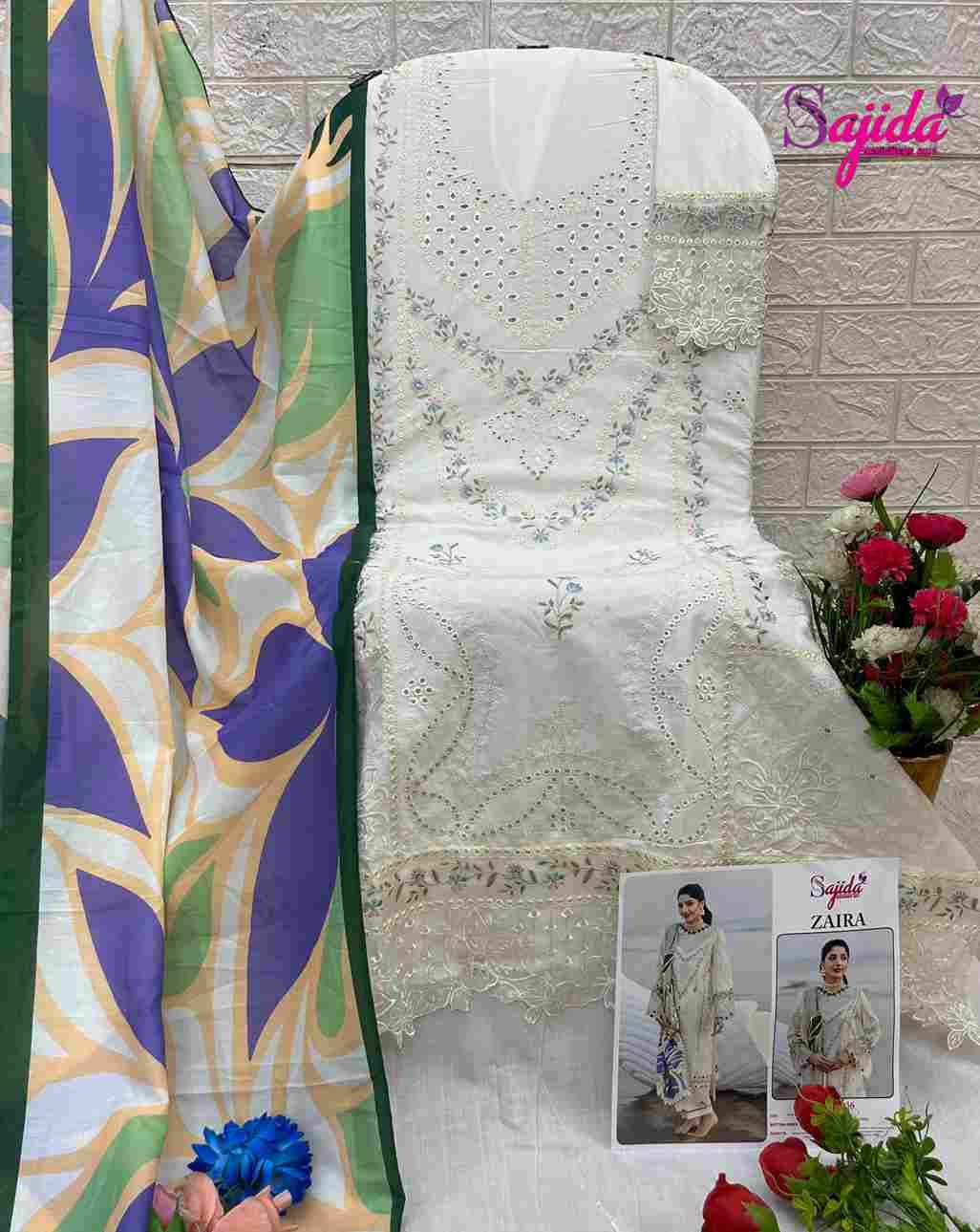 Sajida Hit Design 1056 By Sajida Designer Suits Beautiful Pakistani Suits Colorful Stylish Fancy Casual Wear & Ethnic Wear Heavy Faux Georgette Embroidered Dresses At Wholesale Price