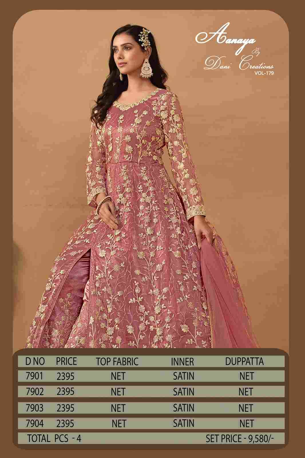Aanaya Vol-179 By Twisha 7901 To 7904 Series Designer Anarkali Suits Beautiful Stylish Fancy Colorful Party Wear & Occasional Wear Net Dresses At Wholesale Price