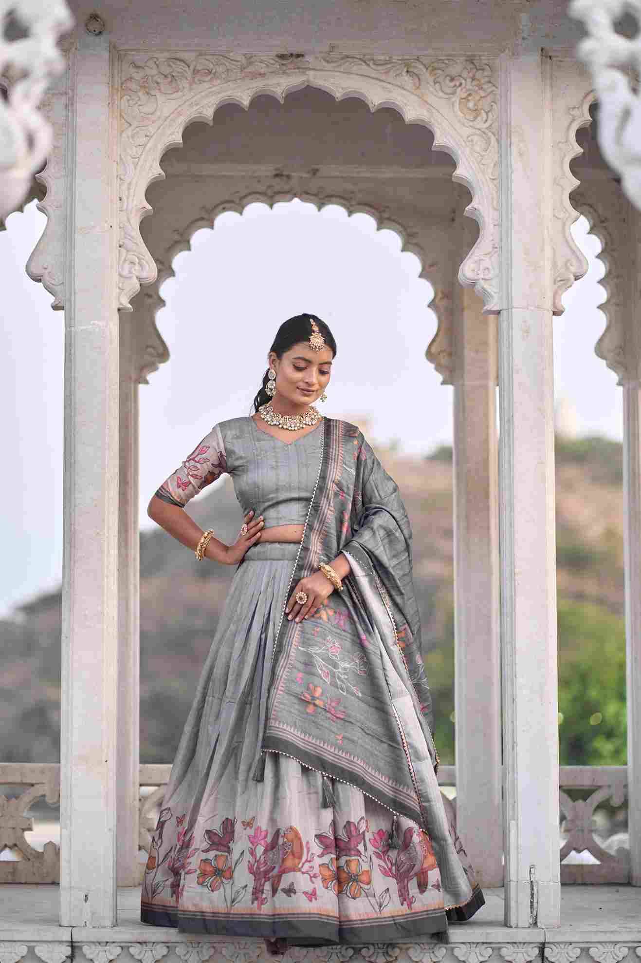 Gr-9018 By Fashid Wholesale Designer Beautiful Collection Occasional Wear & Party Wear Pure Manipuri Silk Lehengas At Wholesale Price