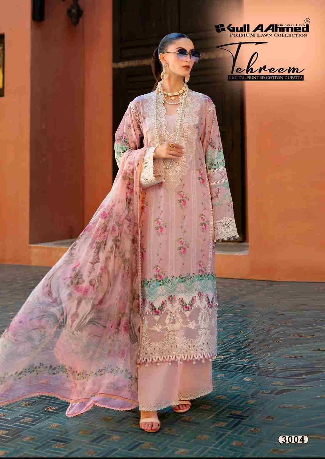 Tehreem Vol-3 By Gull Aahmed 3001 To 3006 Series Beautiful Festive Suits Stylish Fancy Colorful Casual Wear & Ethnic Wear Pure Lawn Dresses At Wholesale Price