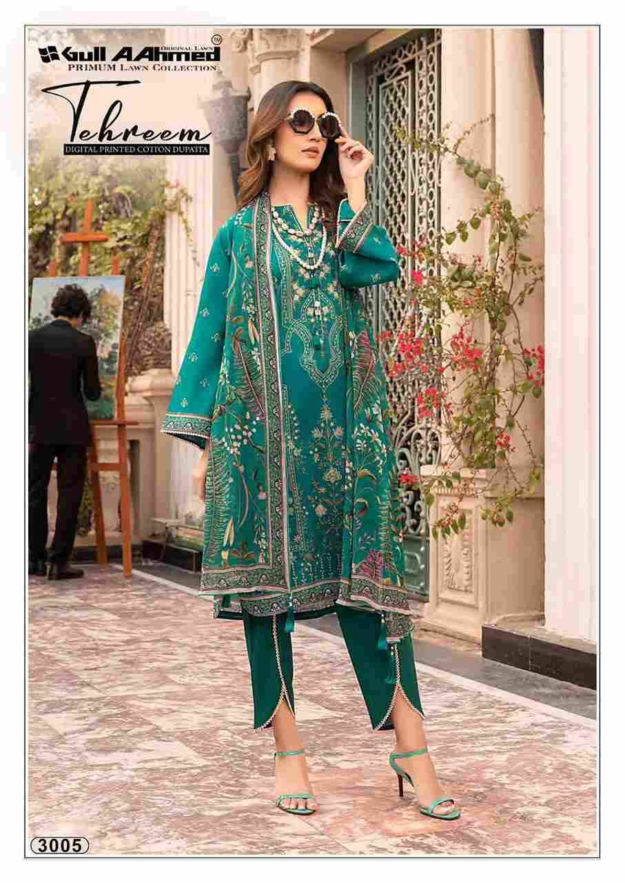 Tehreem Vol-3 By Gull Aahmed 3001 To 3006 Series Beautiful Festive Suits Stylish Fancy Colorful Casual Wear & Ethnic Wear Pure Lawn Dresses At Wholesale Price