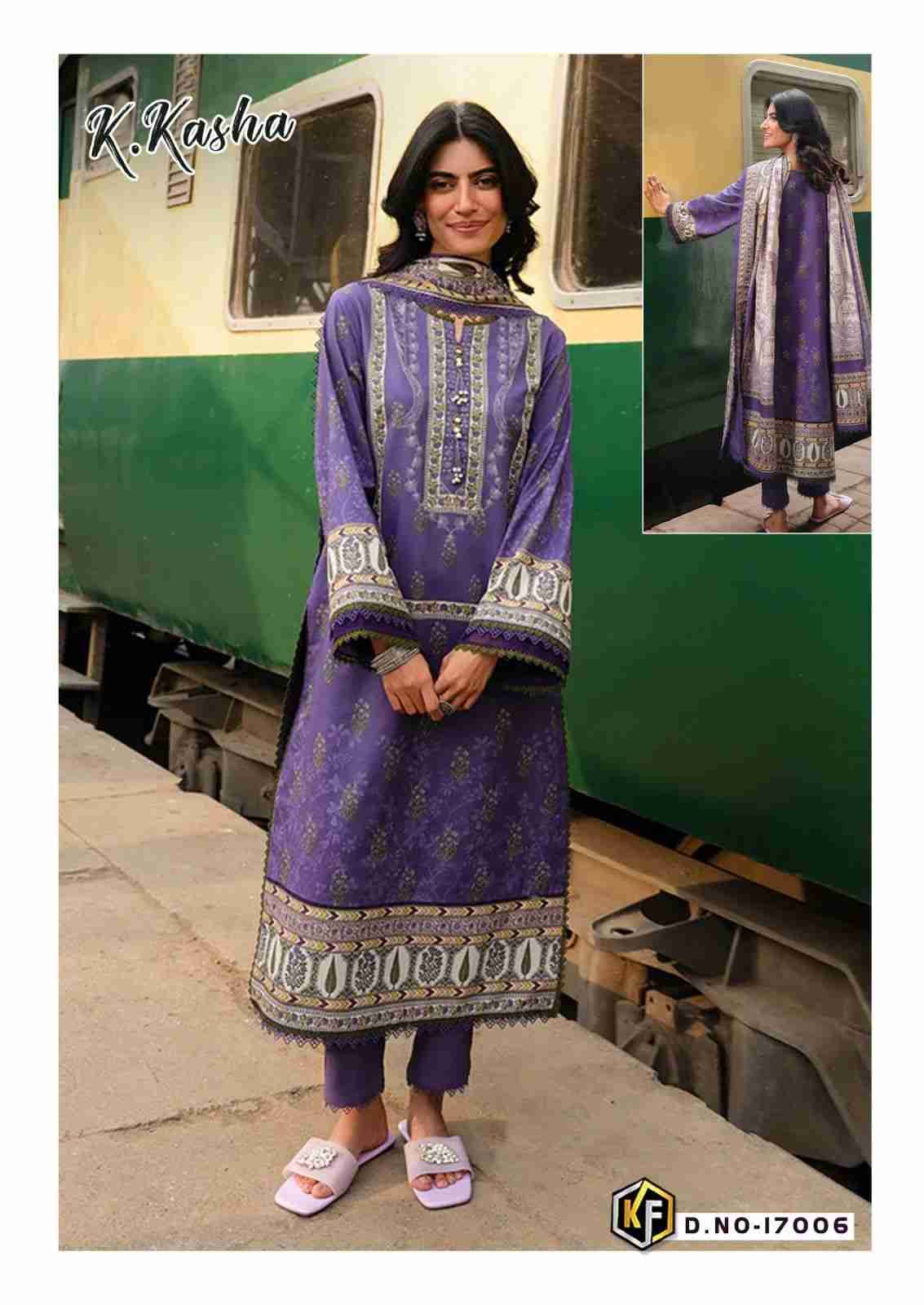 K.Kasha Vol-17 By Keval Fab 17001 To 17006 Series Beautiful Festive Suits Stylish Fancy Colorful Casual Wear & Ethnic Wear Heavy Pure Cotton Print Dresses At Wholesale Price