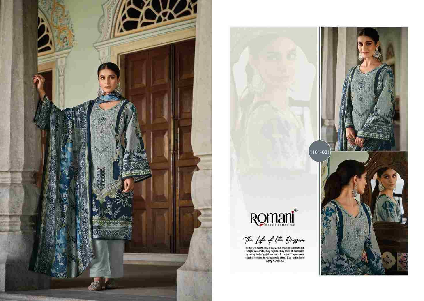 Aarzu Vol-17 By Romani 1101-001 To 1101-008 Series Beautiful Festive Suits Stylish Fancy Colorful Casual Wear & Ethnic Wear Soft Cotton Print Dresses At Wholesale Price