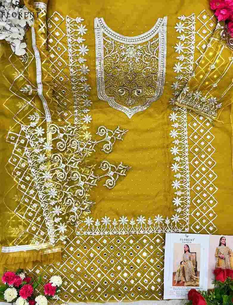 Florent 1022 Colours By Fashid Wholesale 1022-A To 1022-C Series Pakistani Suits Beautiful Fancy Colorful Stylish Party Wear & Occasional Wear Organza Embroidery Dresses At Wholesale Price
