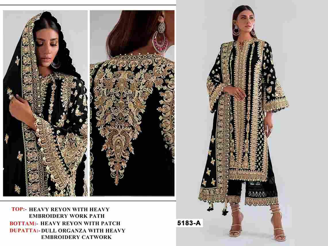 Pakistani 5183 Colours By Fashid Wholesale 5183-A To 5183-D Series Designer Pakistani Suits Beautiful Fancy Stylish Colorful Party Wear & Occasional Wear Heavy Rayon Embroidery Dresses At Wholesale Price