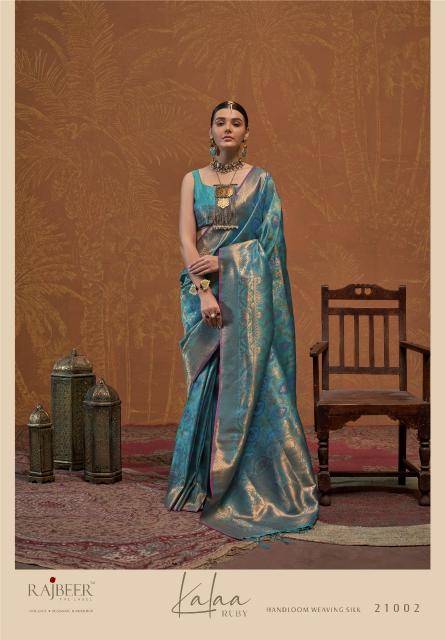Kalaa Ruby By Rajbeer 21001 To 21006 Series Indian Traditional Wear Collection Beautiful Stylish Fancy Colorful Party Wear & Occasional Wear Silk Sarees At Wholesale Price