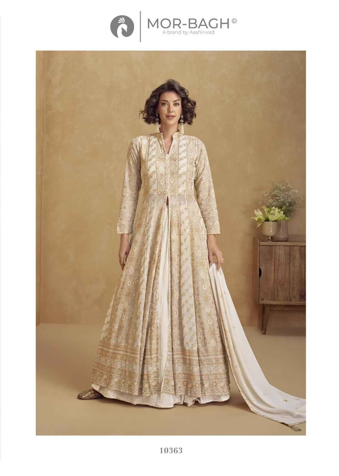 Jhansi By Mor-Bagh 10363 To 10365 Series Beautiful Festive Suits Colorful Stylish Fancy Casual Wear & Ethnic Wear Georgette With Work Dresses At Wholesale Price