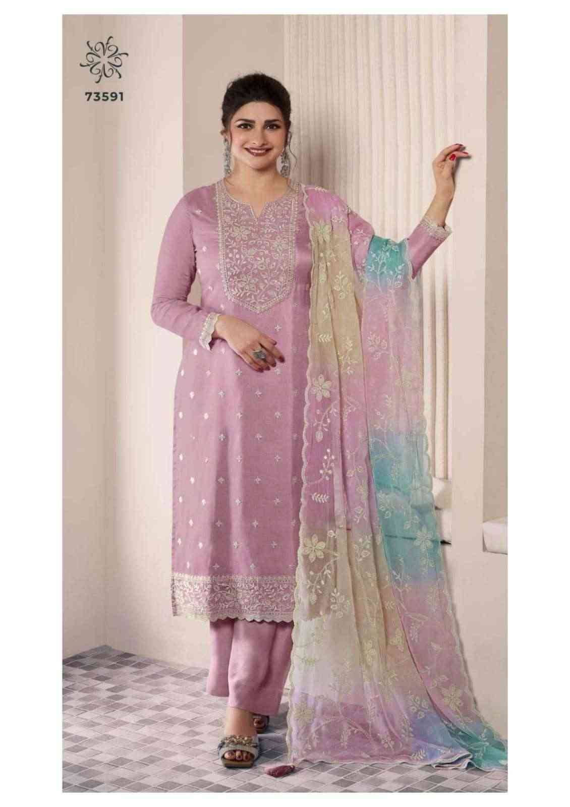 Ombre By Kuleesh 73591 To 73594 Series Designer Festive Suits Collection Beautiful Stylish Fancy Colorful Party Wear & Occasional Wear Moonga Silk Dresses At Wholesale Price