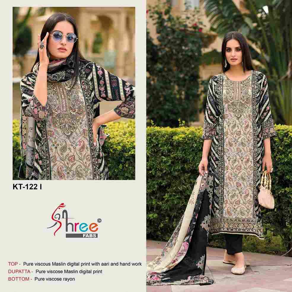 Shree Fabs Hit Design Kt-122 Vol-3 Colours By Shree Fabs Kt-122-I To Kt-122-J Series Designer Pakistani Suits Beautiful Fancy Stylish Colorful Party Wear & Occasional Wear Pure Viscose Muslin Print Dresses At Wholesale Price