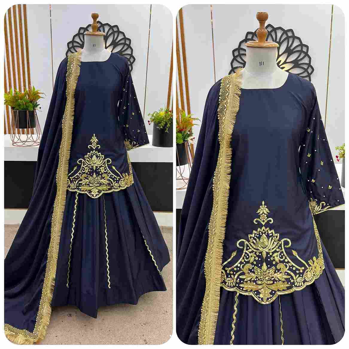 Sf-1011 By Fashid Wholesale Wear Collection Beautiful Stylish Colorful Fancy Party Wear & Occasional Wear Crepe Silk Lehengas At Wholesale Price