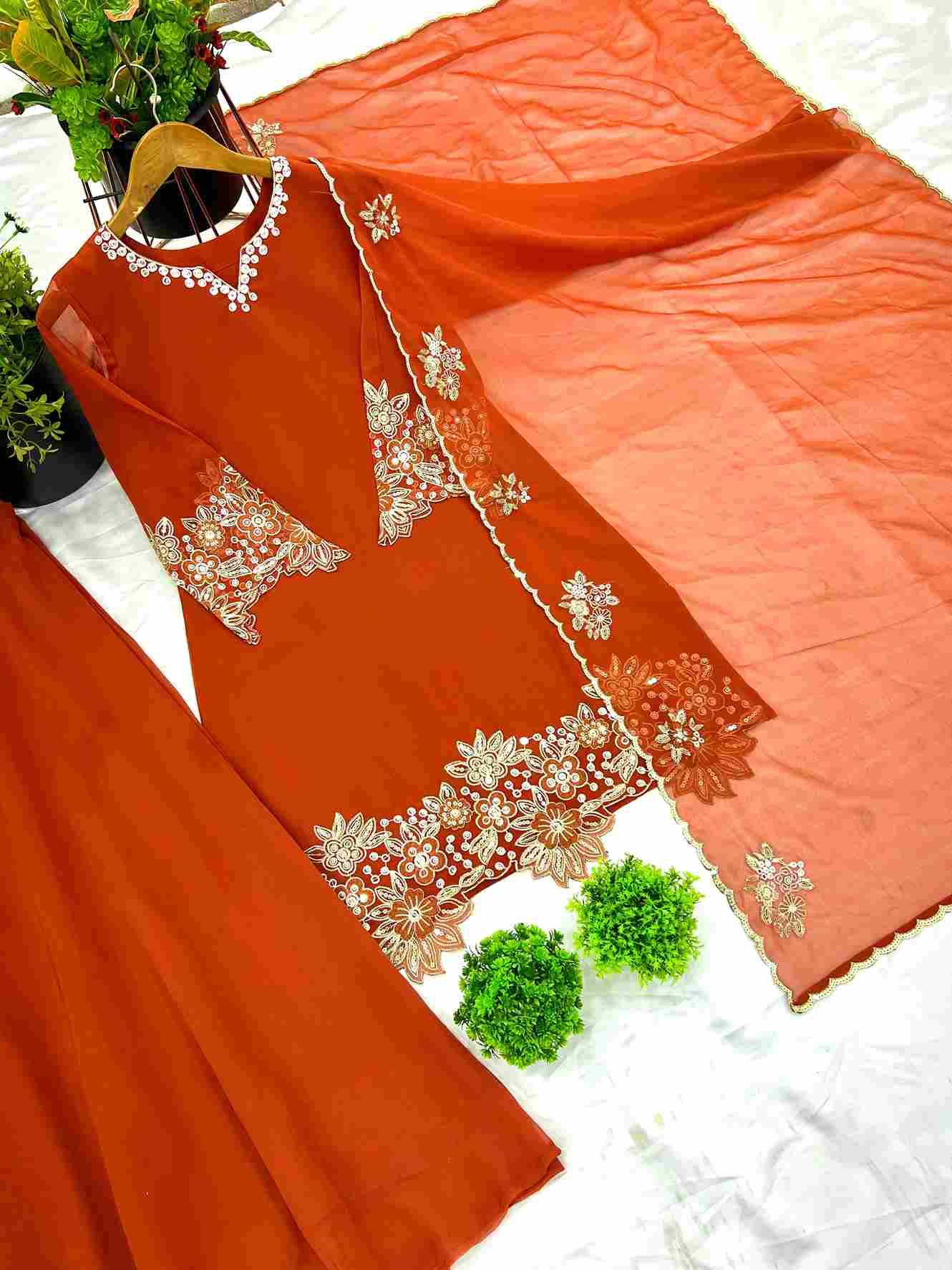 Sf-1012 By Fashid Wholesale Beautiful Stylish Festive Suits Fancy Colorful Casual Wear & Ethnic Wear & Ready To Wear Heavy Faux Georgette Dresses At Wholesale Price