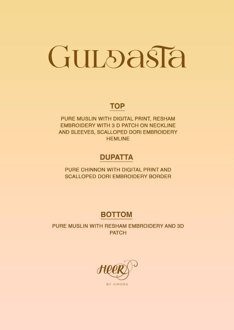 Guldasta By Kimora Fashion 9571 To 9576 Series Designer Festive Suits Collection Beautiful Stylish Fancy Colorful Party Wear & Occasional Wear Pure Muslin Dresses At Wholesale Price