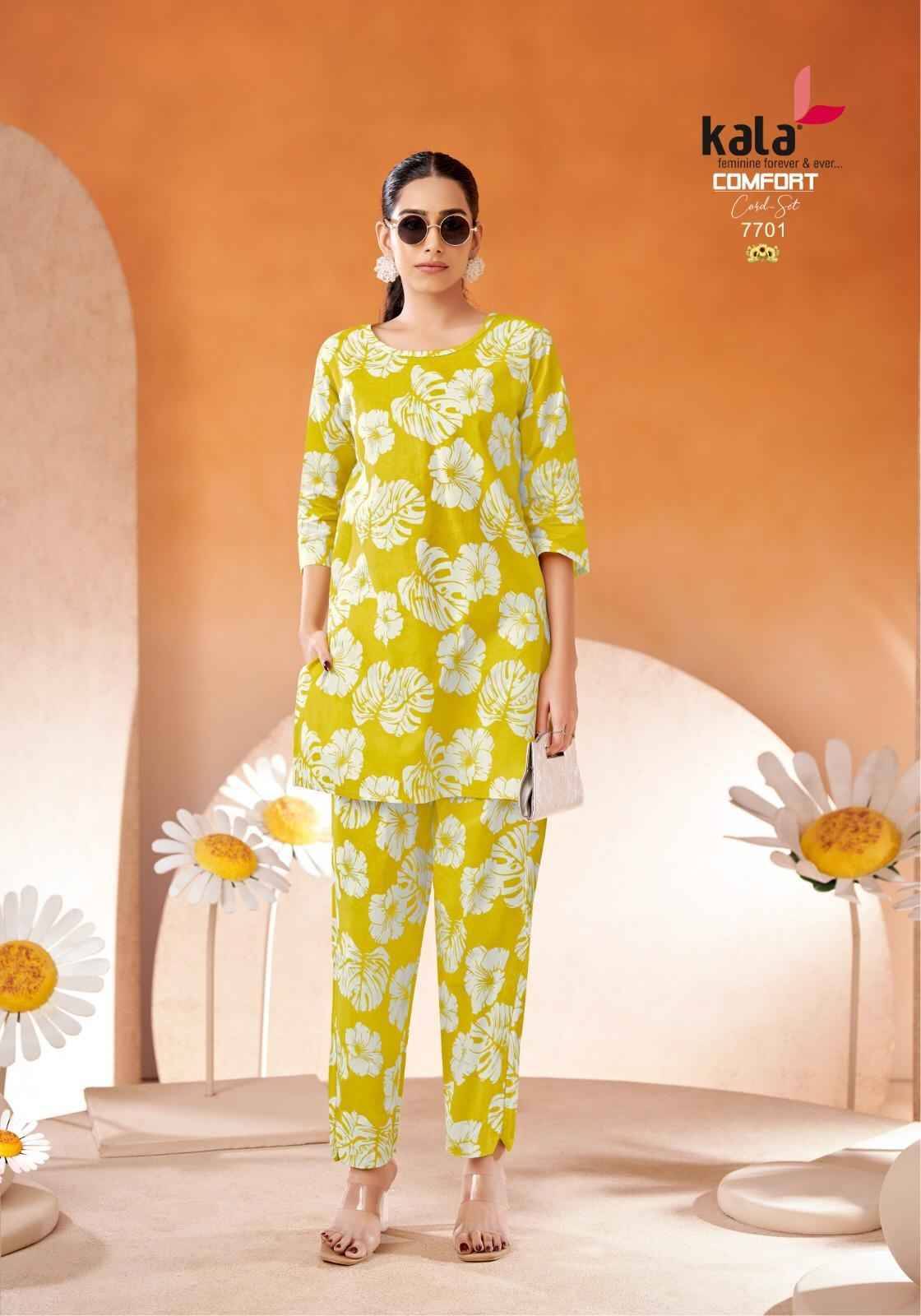 Comfort Vol-2 By Kala 7701 To 7712 Series Designer Stylish Fancy Colorful Beautiful Party Wear & Ethnic Wear Collection Pure Cotton Co-Ords At Wholesale Price