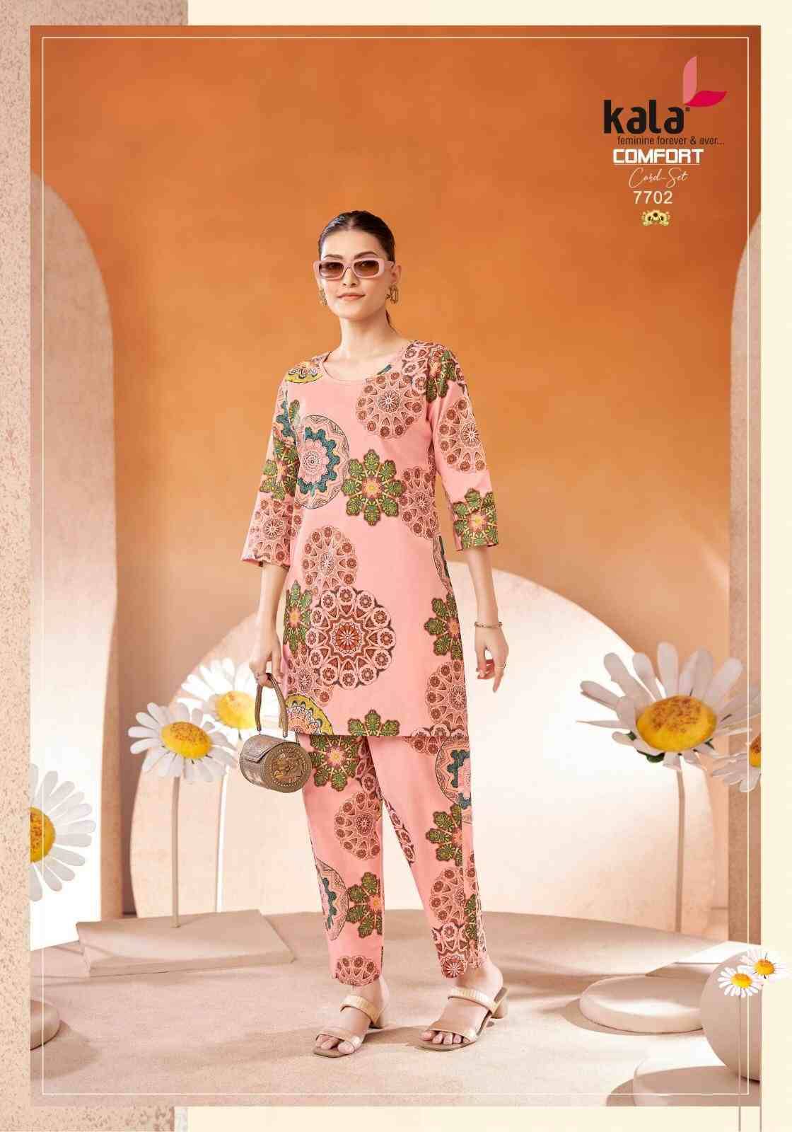 Comfort Vol-2 By Kala 7701 To 7712 Series Designer Stylish Fancy Colorful Beautiful Party Wear & Ethnic Wear Collection Pure Cotton Co-Ords At Wholesale Price