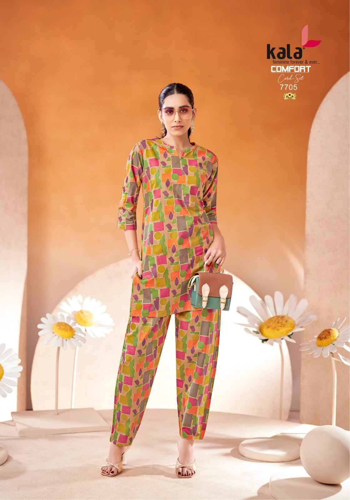 Comfort Vol-2 By Kala 7701 To 7712 Series Designer Stylish Fancy Colorful Beautiful Party Wear & Ethnic Wear Collection Pure Cotton Co-Ords At Wholesale Price