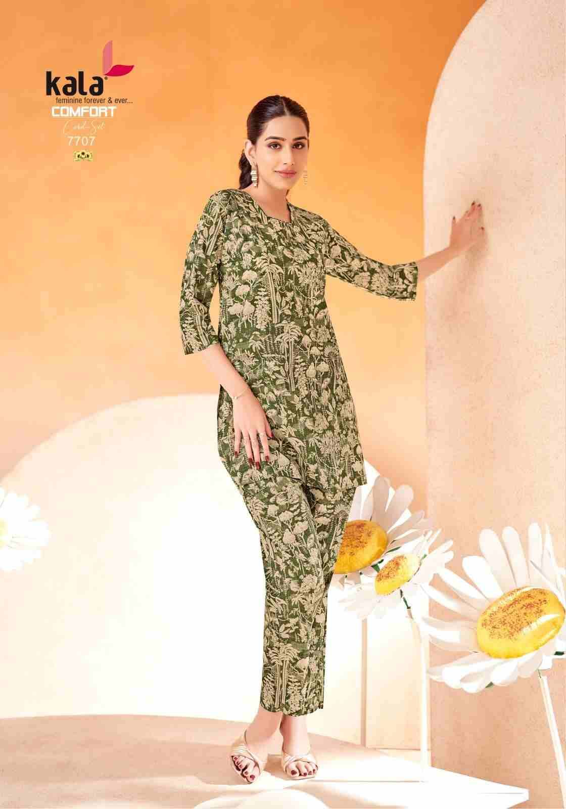 Comfort Vol-2 By Kala 7701 To 7712 Series Designer Stylish Fancy Colorful Beautiful Party Wear & Ethnic Wear Collection Pure Cotton Co-Ords At Wholesale Price
