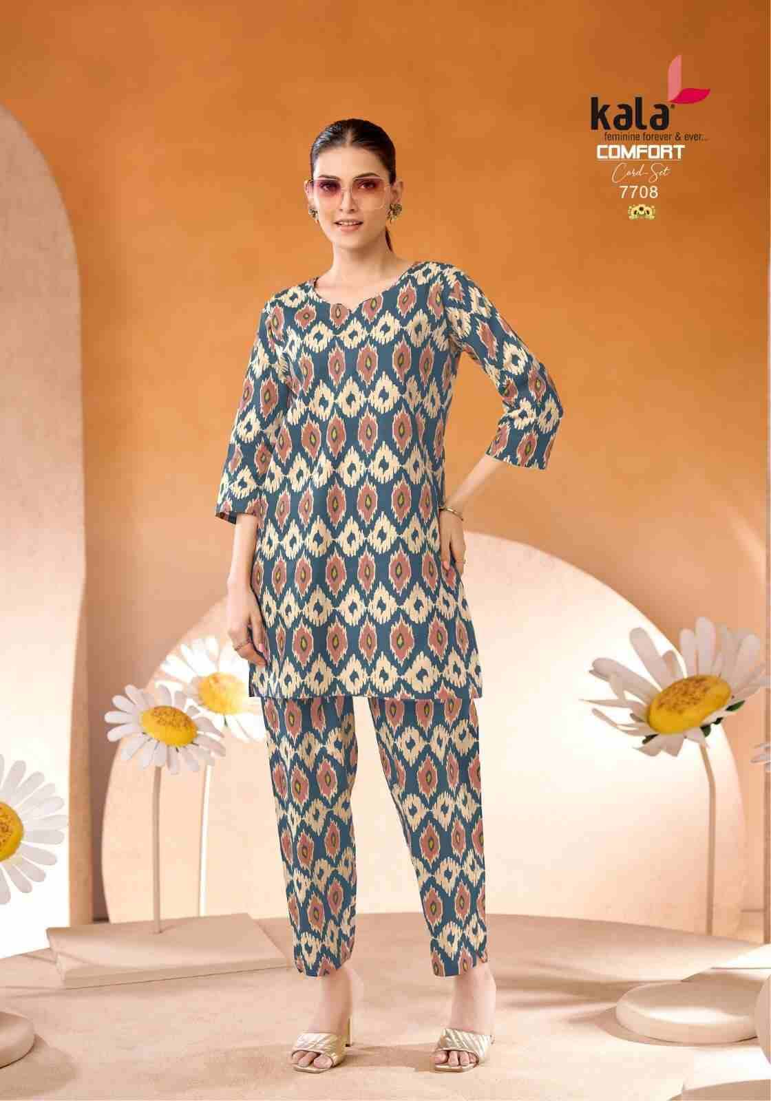 Comfort Vol-2 By Kala 7701 To 7712 Series Designer Stylish Fancy Colorful Beautiful Party Wear & Ethnic Wear Collection Pure Cotton Co-Ords At Wholesale Price