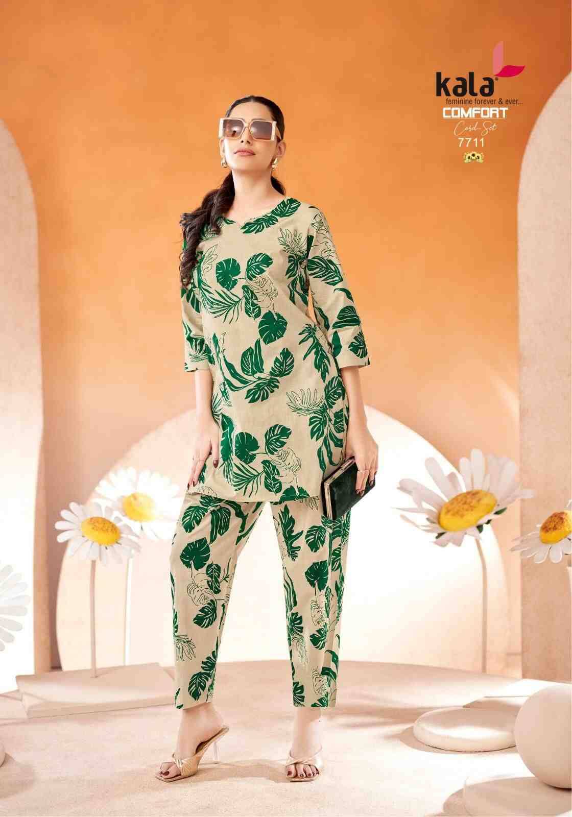 Comfort Vol-2 By Kala 7701 To 7712 Series Designer Stylish Fancy Colorful Beautiful Party Wear & Ethnic Wear Collection Pure Cotton Co-Ords At Wholesale Price