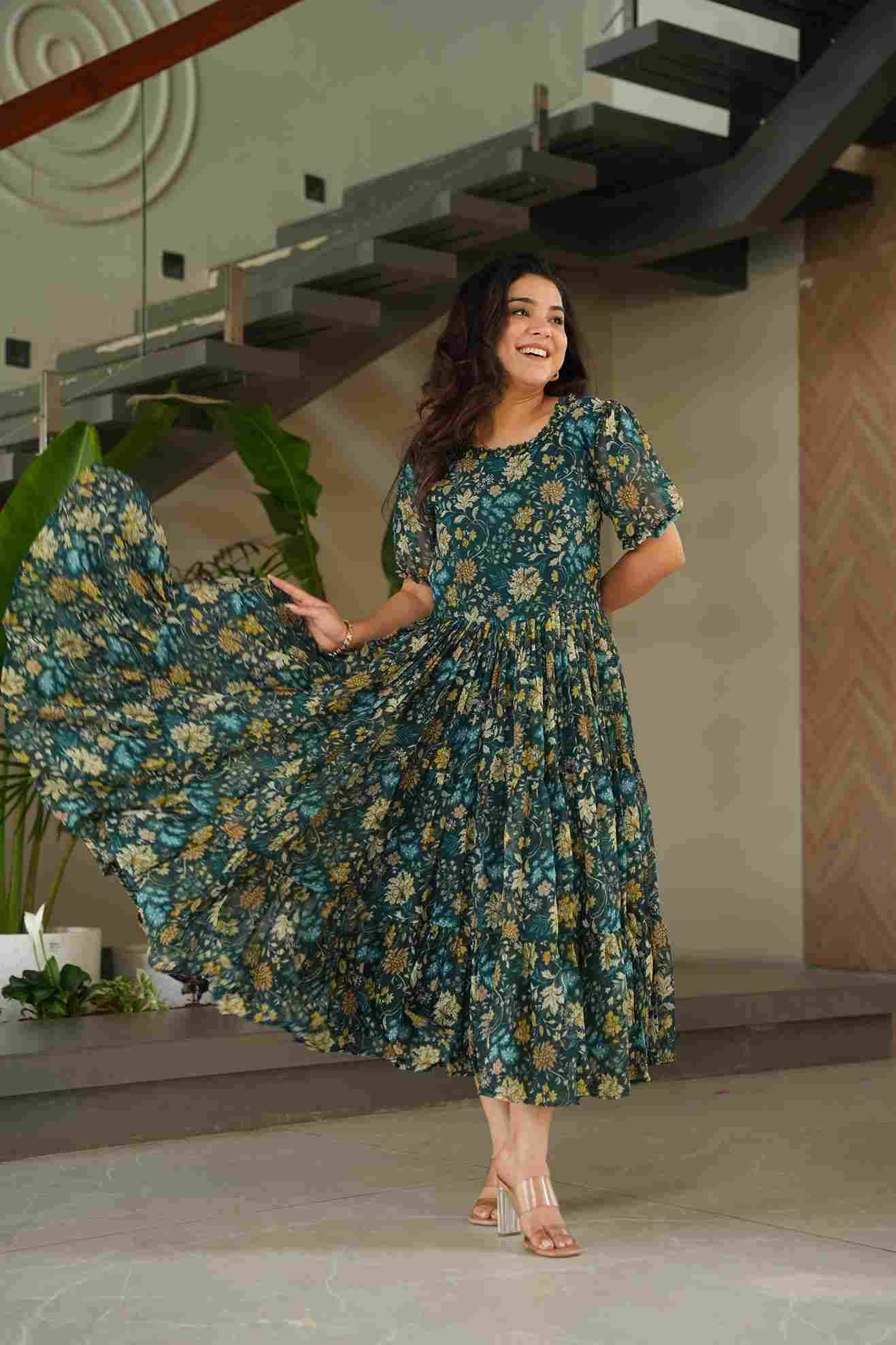 Sf-1016 By Fashid Wholesale Designer Beautiful Collection Occasional Wear & Party Wear Faux Georgette Gowns At Wholesale Price
