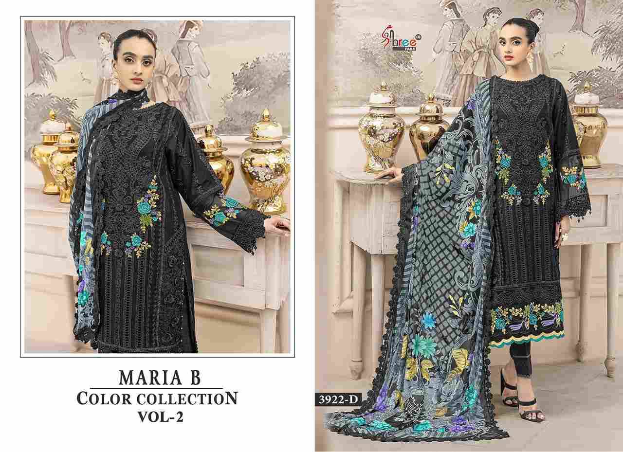 Maria B Color Collection Vol-2 By Shree Fabs 3922-A To 3922-D Series Designer Pakistani Suits Collection Beautiful Stylish Fancy Colorful Party Wear & Ethnic Wear Pure Viscose With Pure Cotton With Embroidery Dresses At Wholesale Price