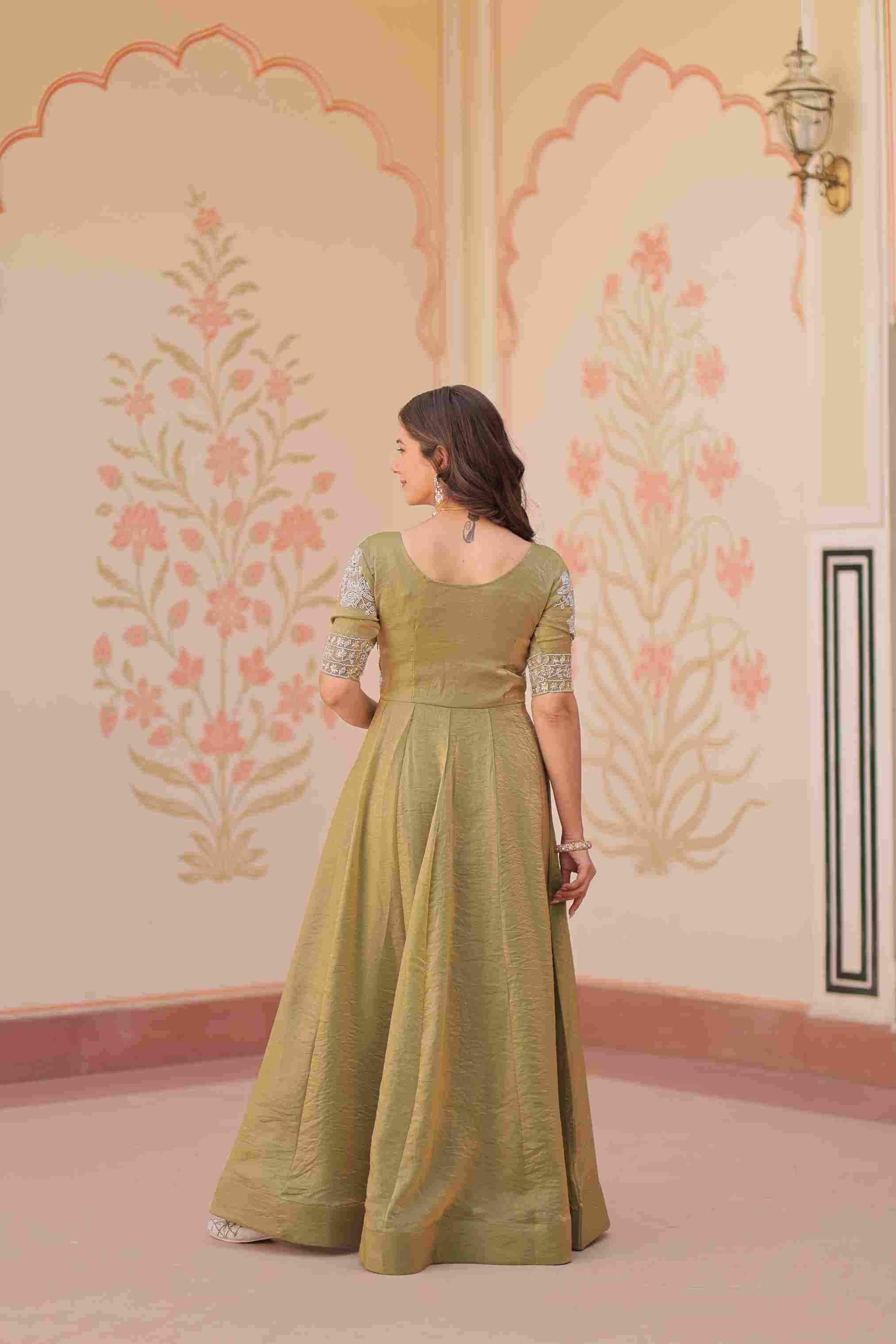 Sf-1017 By Fashid Wholesale 01 To 02 Series Designer Beautiful Collection Occasional Wear & Party Wear Fendy With Beads Embroidered Gowns At Wholesale Price