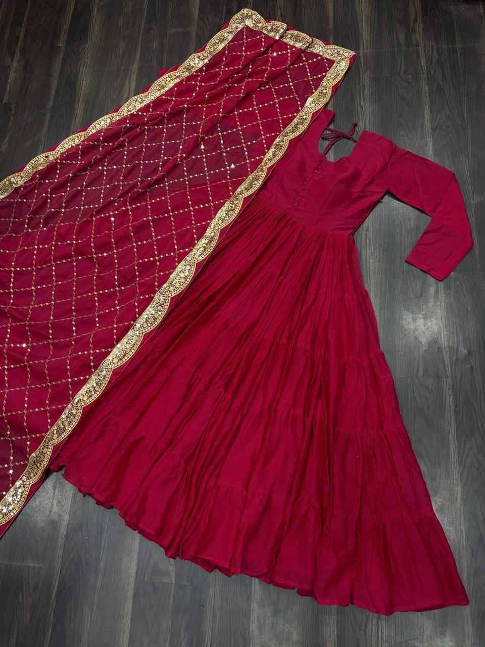 Sf-1018 By Fashid Wholesale 01 To 04 Series Designer Beautiful Collection Occasional Wear & Party Wear Georgette Gowns At Wholesale Price