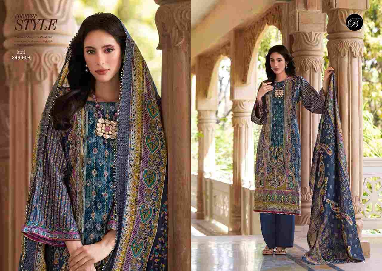 Nusrat Vol-5 By Belliza 849-001 To 849-006 Series Beautiful Festive Suits Stylish Fancy Colorful Casual Wear & Ethnic Wear Pure Viscose Muslin Print Dresses At Wholesale Price