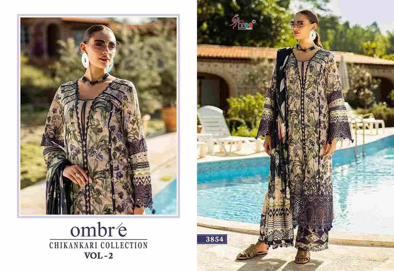 Ombre Chikankari Collection Vol-2 By Shree Fabs 3853 To 3860 Series Designer Pakistani Suits Collection Beautiful Stylish Fancy Colorful Party Wear & Ethnic Wear Pure Viscose With Pure Cotton With Embroidery Dresses At Wholesale Price